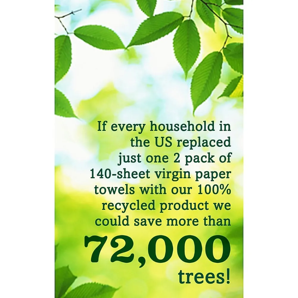 Seventh Generation Recycled Paper Towels, 2-ply, 120 Sheets/Roll, 6 Rolls/Pack (13737PK)