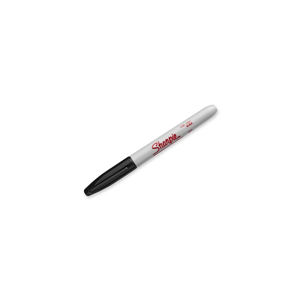 Markers|Sharpie Industrial Permanent Markers, Fine Tip, Black, Dozen (13601A)