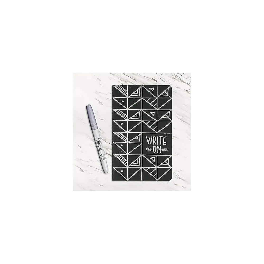 Markers|Sharpie Metallic Permanent Marker, Fine Tip, Gray/Silver, 4/Pack (39109)