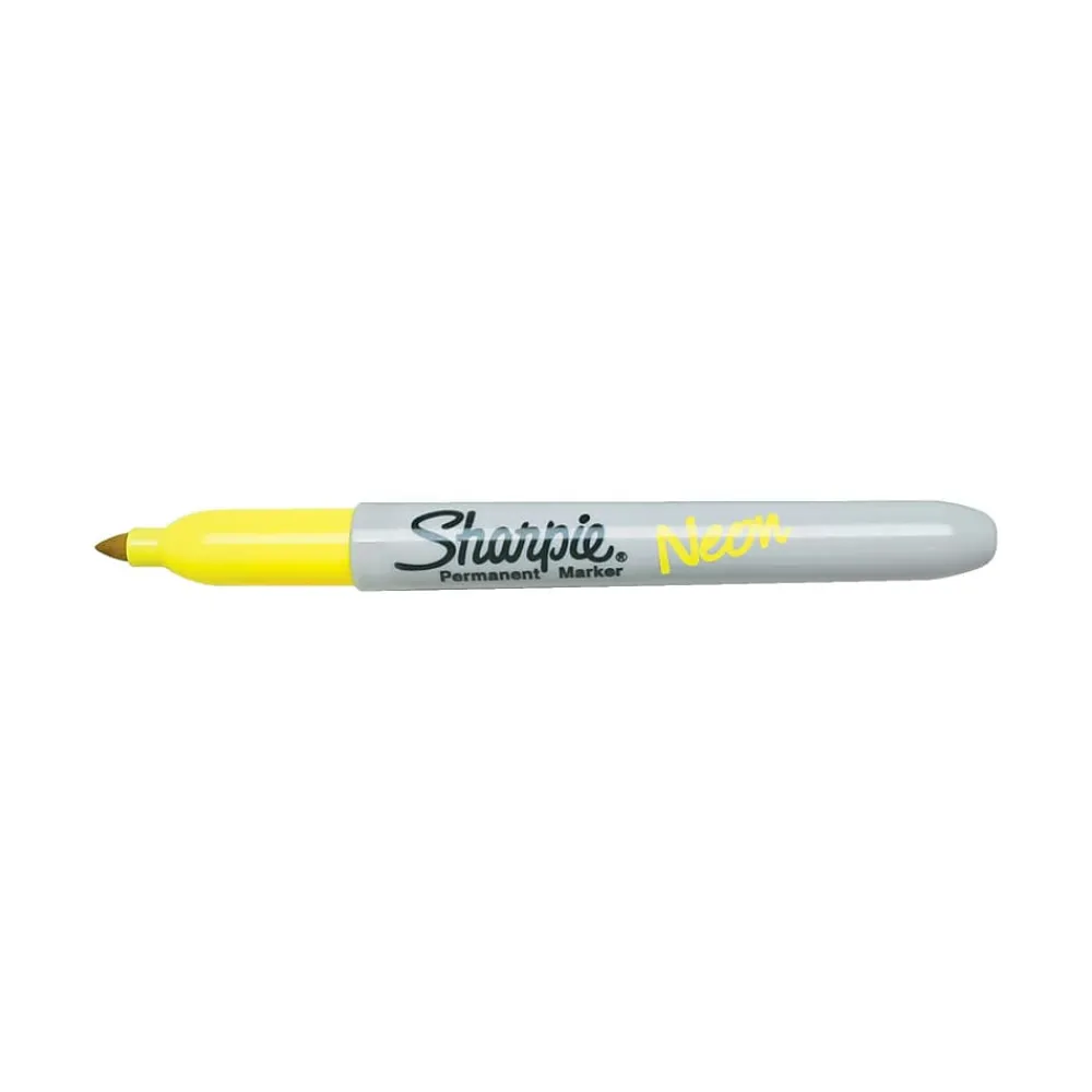 Markers|Sharpie Neon Permanent Marker, Fine Tip, Neon Yellow (1860445)