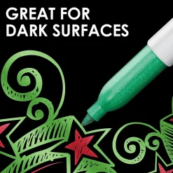 Markers|Sharpie Permanent Markers, Fine Tip, Assorted Metallic, 6/Pack (2029678) Assorted Metallics NEW