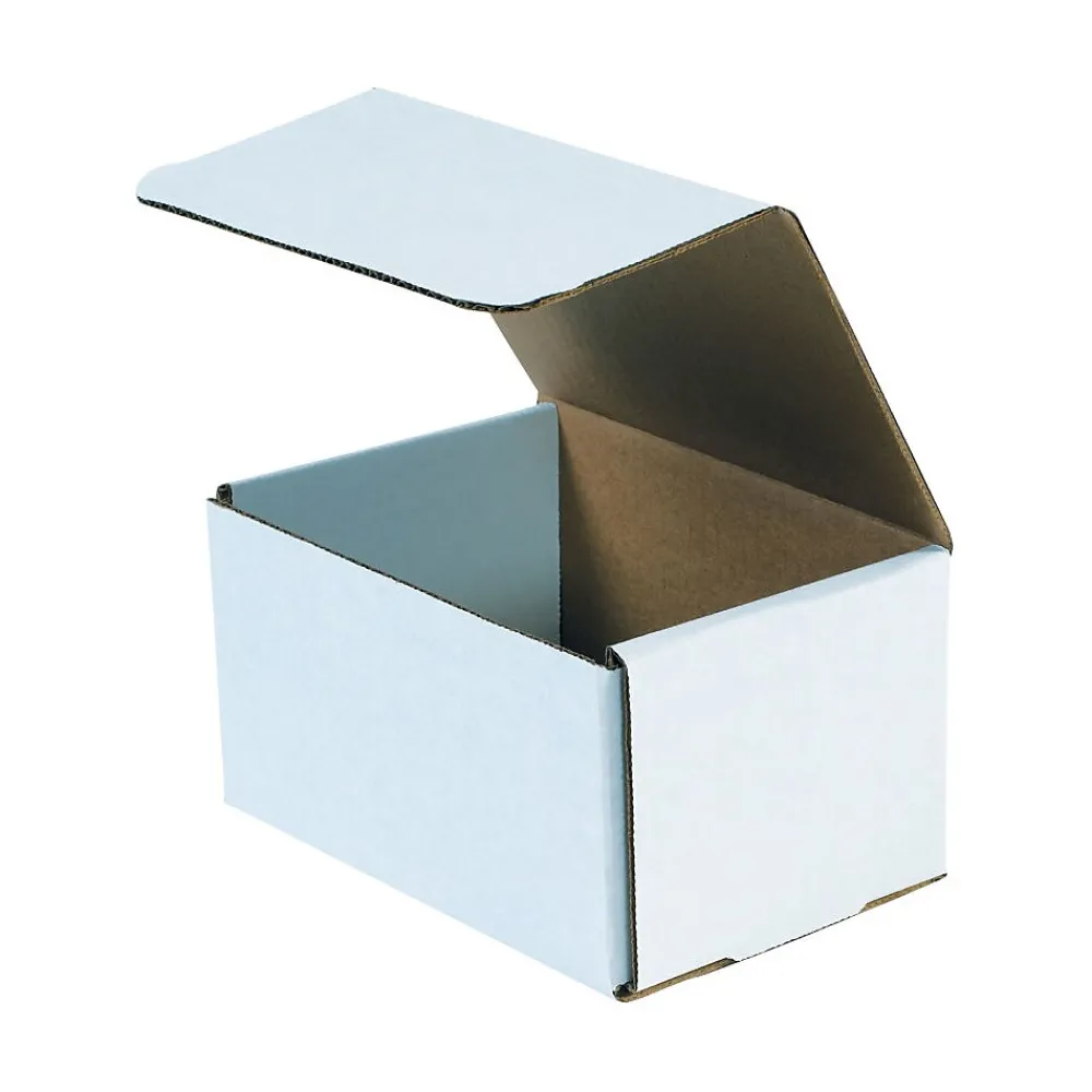 Outlet SI Products Corrugated Mailers, 7" x 5" x 4", White, 50/Bundle (M754)
