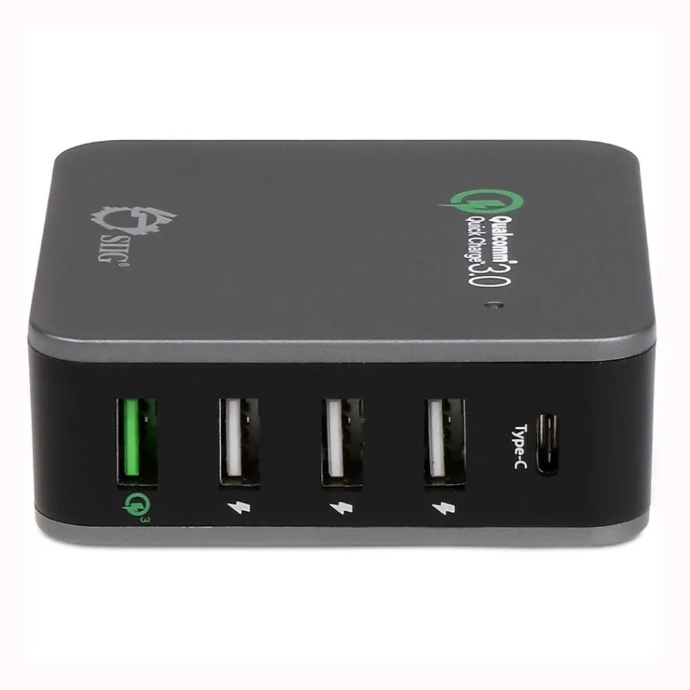 USB-A/USB-C Charging Kit for Smartphones, Black (AC-PW1714-S1)<SIIG Clearance