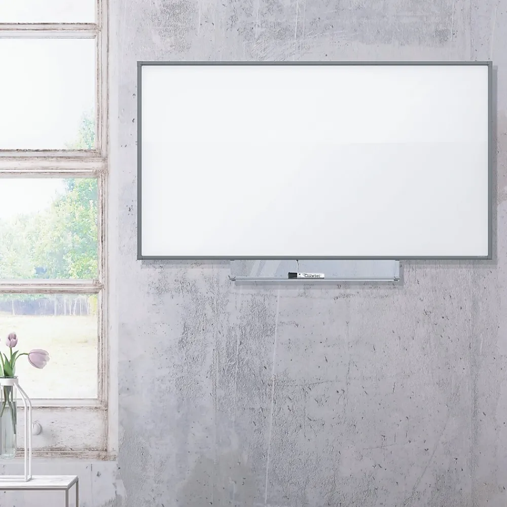 Dry Erase*Quartet Silhouette™ Total Erase® Dry-Erase Whiteboard, Silver Aluminum Frame, 39"x22' (C3922)