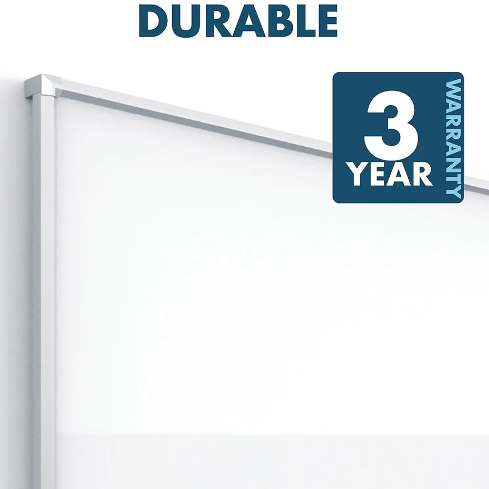 Dry Erase*Quartet Silhouette™ Total Erase® Dry-Erase Whiteboard, Silver Aluminum Frame, 39"x22' (C3922)