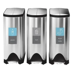 Labels|simplehuman Glass Magnetic Sorting Label, 8" x 4", Blue/Gray, 2/Pack (KT1175)