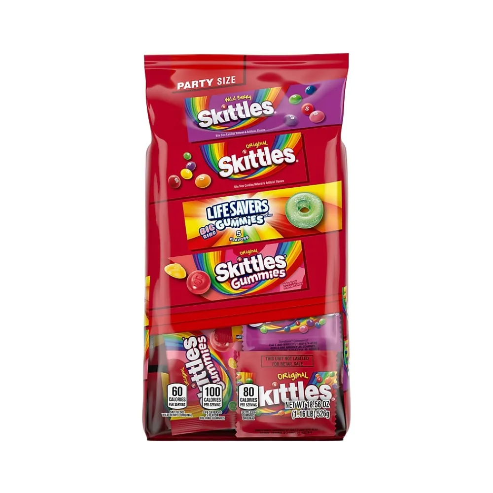 Mars Skittles, Skittles Gummies, and Life Savers Gummies Variety Pack, Assorted Flavors, 18.56 oz. (461316)
