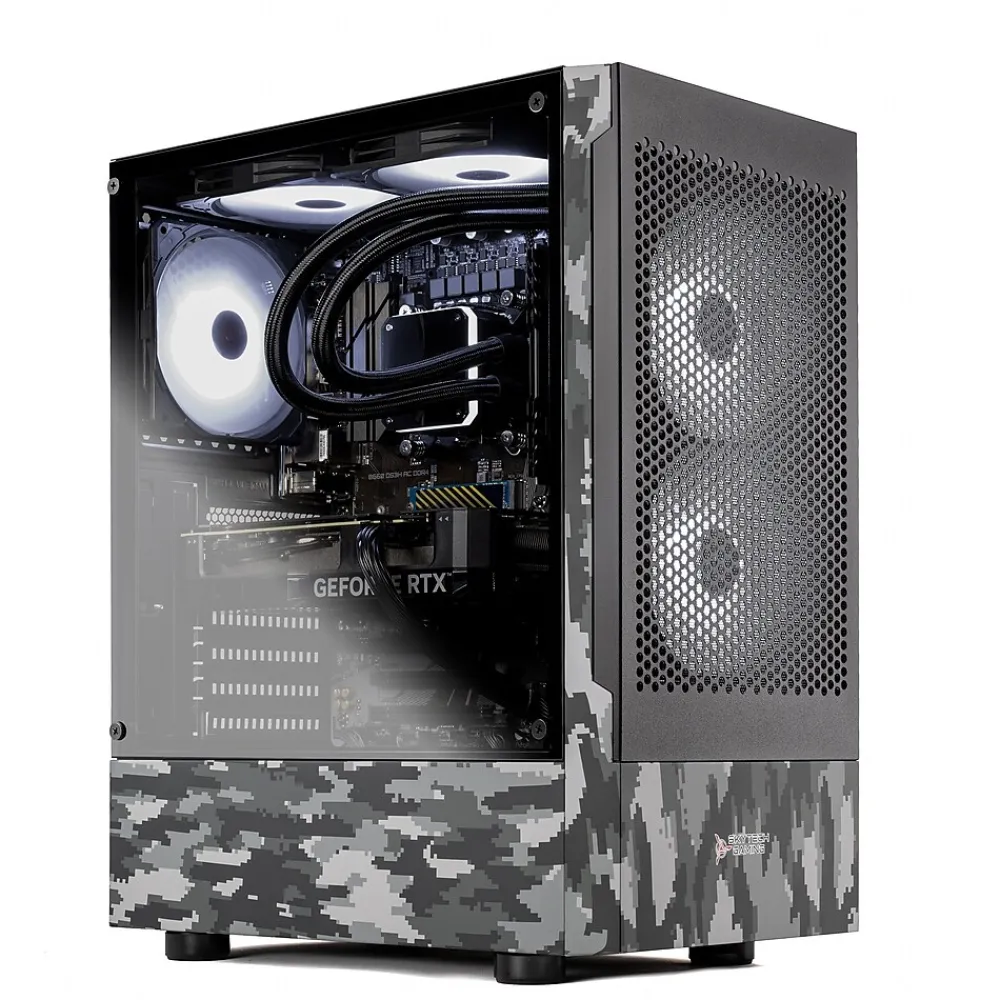 Online Skytech Gaming Skytech Ghost Gaming Desktop, Intel Core i5-13400F, 16GB RAM, 1TB SSD, NVIDIA GeForce RTX 4060Ti, Windows 11, Black Camo