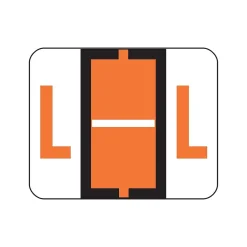 Labels|Smead BCCR Color Coded Alphabetic Labels, L, Dark Orange, 500/Roll (67082)