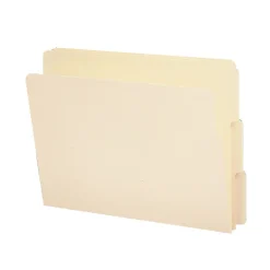 File Folders|Smead End Tab File Folder, Shelf-Master Reinforced 1/3-Cut Tab, Letter Size, Manila, 100/Box (24134)