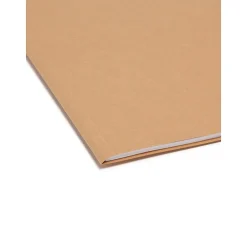 File Folders|Smead File Folders, Reinforced Straight-Cut Tab, Letter Size, Kraft, 100/Box (10710)