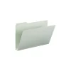 File Folders|Smead Heavy Duty Pressboard File Folder, 1/3-Cut Tab, 2" Expansion, Legal Size, Gray/Green, 25/Box (18234)