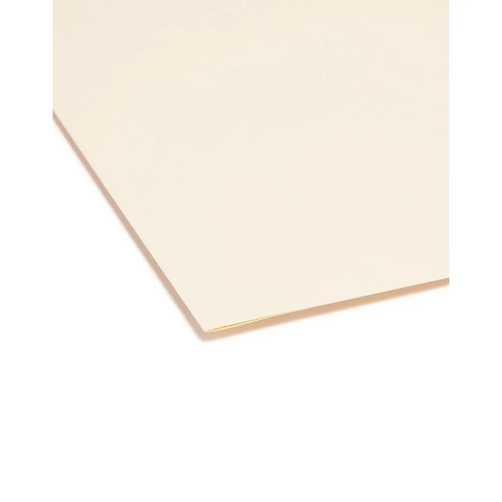 File Folders|Smead Heavy Duty Reinforced File Folder, 2/5 Tab, Right Position (Printed Tabs) Letter Size, Manila, 100/Box (10388)