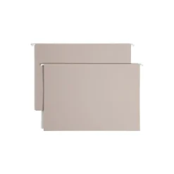 Hanging File Folders|Smead Heavy Duty TUFF Hanging File Folders with Easy Slideâ„¢ Tab, 1/3 Cut, Legal Size, Steel Gray, 18/Box (64340)