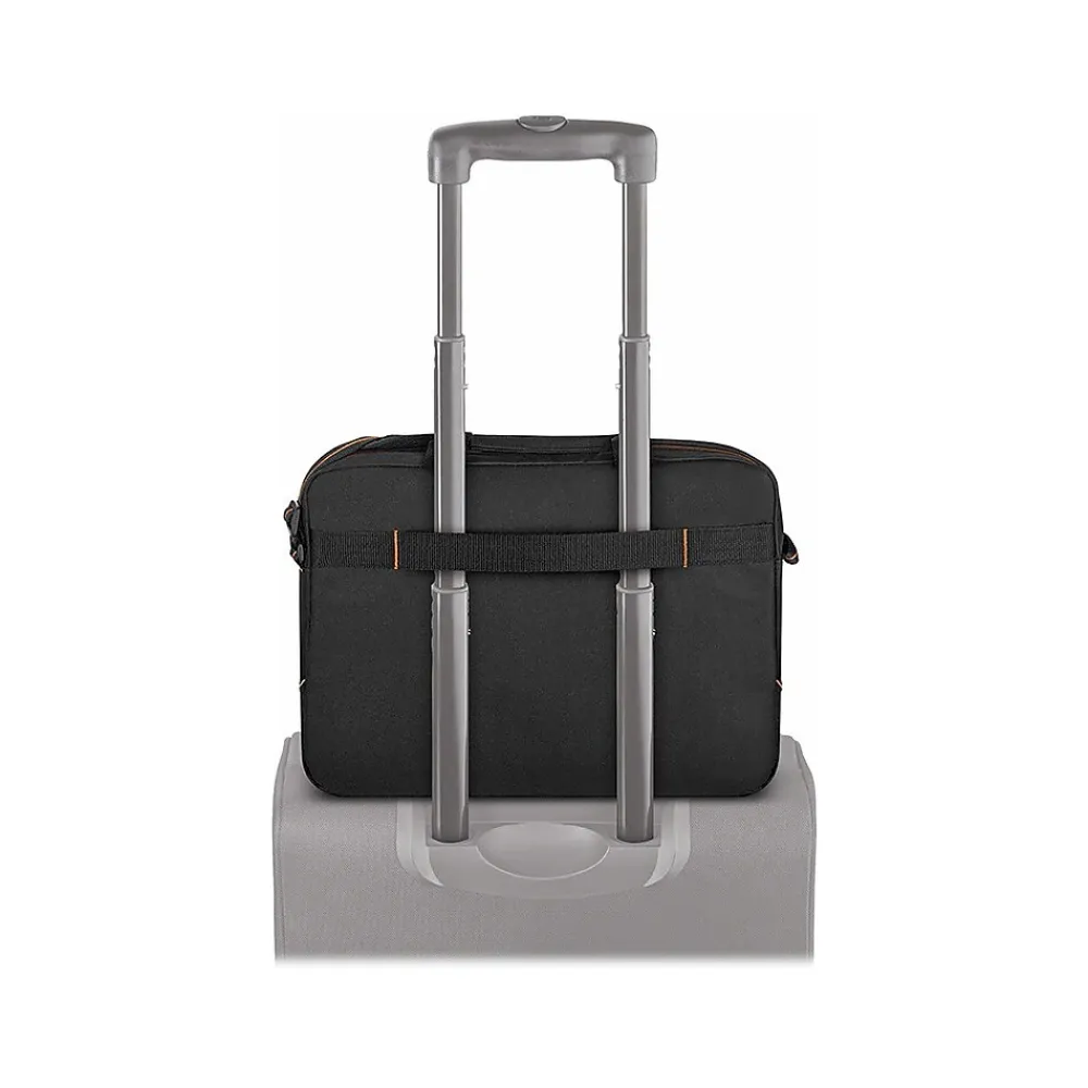 ACE Laptop Briefcase, Black/Orange Polyester (UBN106-4)<Solo Best