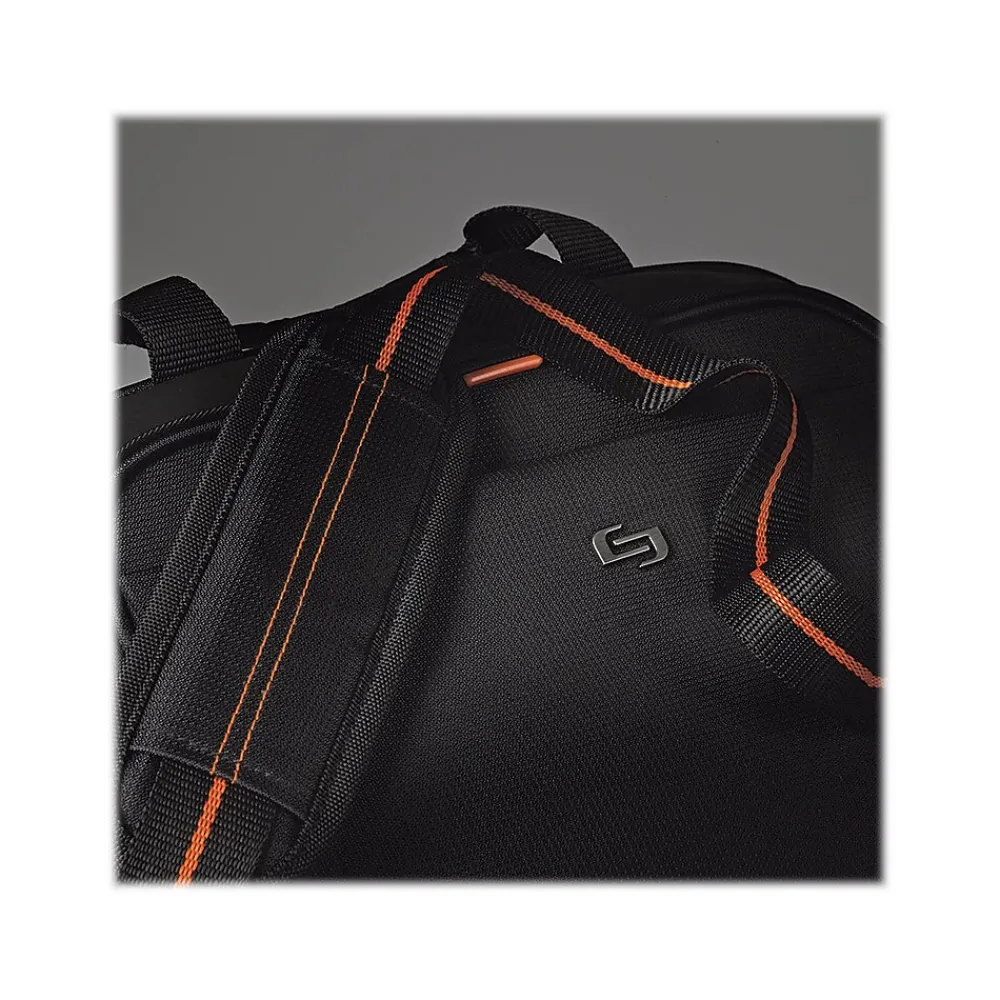 ACE Laptop Briefcase, Black/Orange Polyester (UBN106-4)<Solo Best