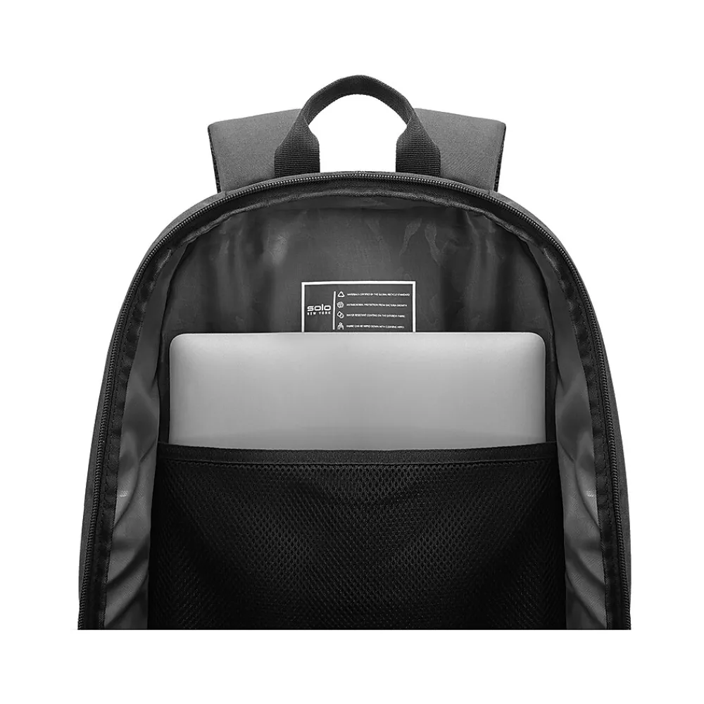 Solo New York Bleecker Laptop Backpack with Wheels, Medium, Black (UBN786-4)