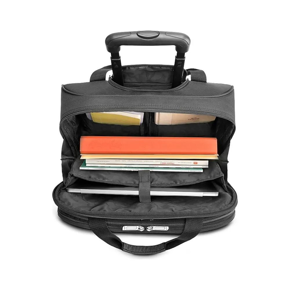 Bryant Polyester Briefcase, Laptop Compatible, Rolling, TSA Checkpoint Friendly, Gray (PT138-4/10)<Solo New York Online