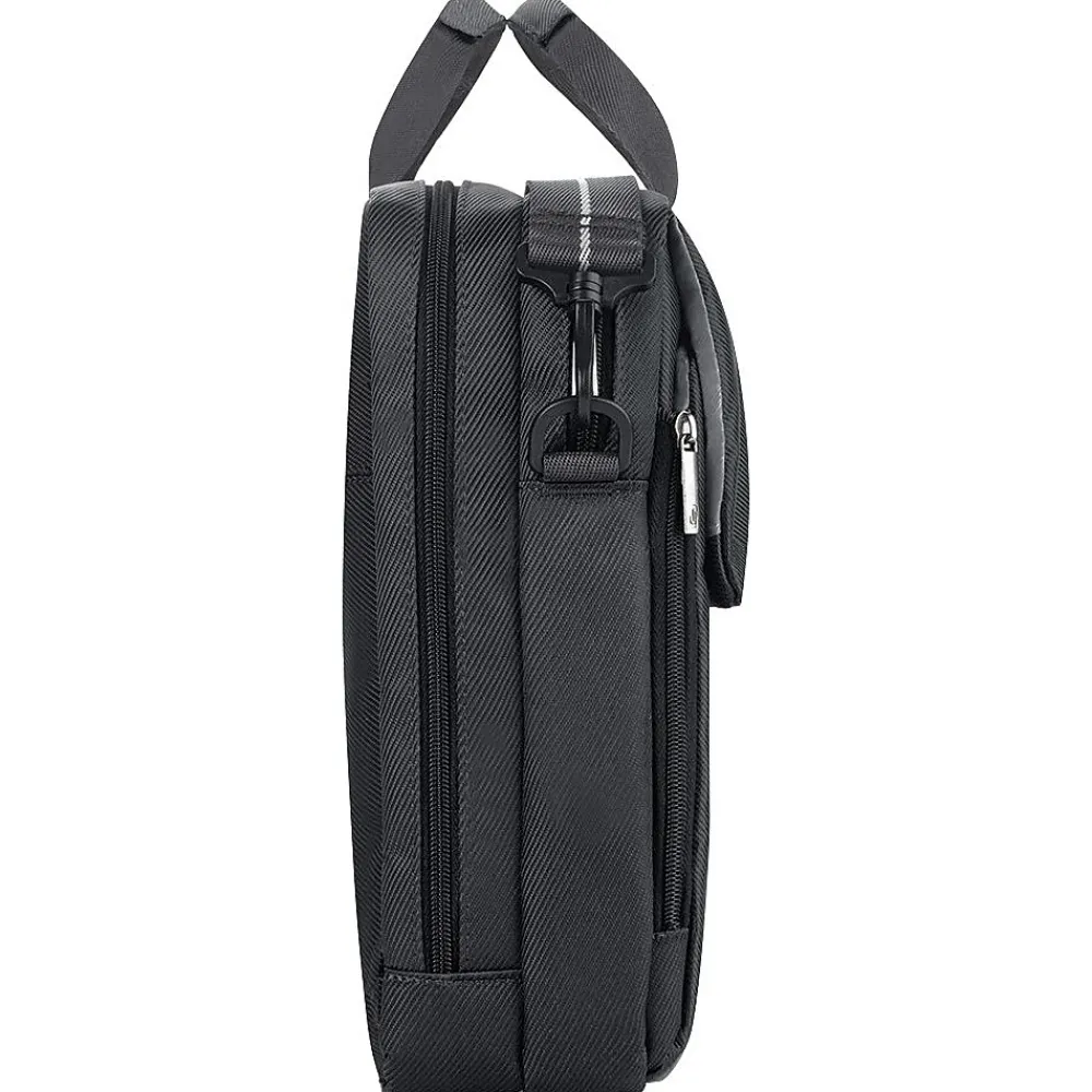 Urban Chrysler Polyester Briefcase, Laptop Compatible, Black (LVL330-4)<Solo New York New