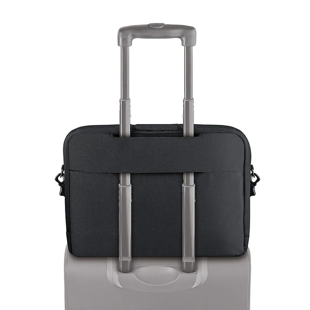 Urban Chrysler Polyester Briefcase, Laptop Compatible, Black (LVL330-4)<Solo New York New