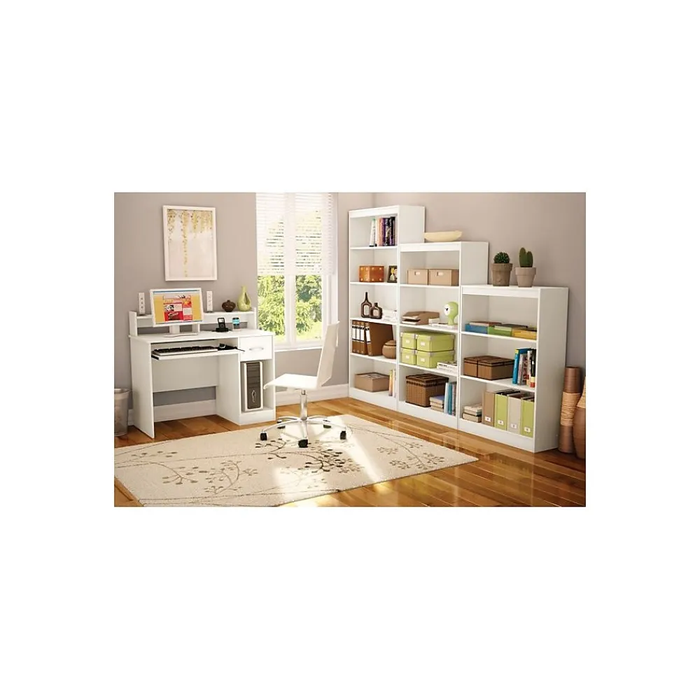 Computer Desks*South Shore Axess 41"W Office Desk with Keyboard Tray and Drawer, (7250076C) Pure White