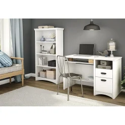 Bookcases*South Shore Gascony Standard 4-Shelf Bookcase, Pure White (7360767)