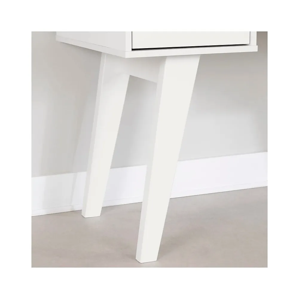 Computer Desks*South Shore Helsy 60"W Computer Desk with Power Bar, Pure White (14668)