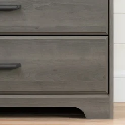 Storage Cabinets*South Shore Versa 2-Door Armoire with Drawers, (10604) Gray Maple