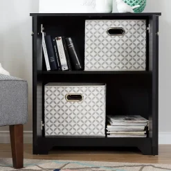 Storage Cabinets*South Shore Vito Small 2-Door Storage Cabinet, Pure Black (10329)