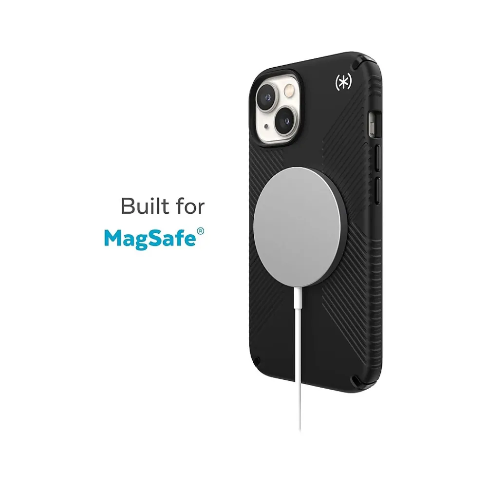Speck Presidio2 Grip MagSafe Black/White Case for iPhone 14 Plus (150117-D143)