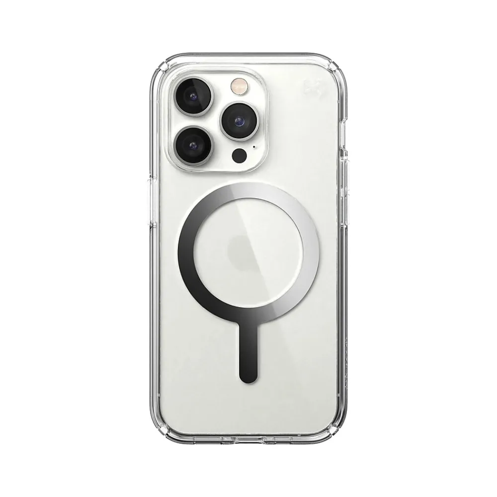 Speck Presidio Perfect-Clear MagSafe Clear/Silver Case for iPhone 14 Pro (150148-3080)