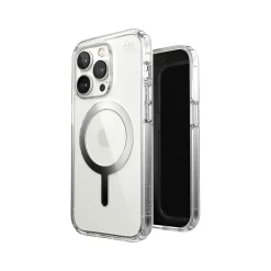 Speck Presidio Perfect-Clear MagSafe Clear/Silver Case for iPhone 14 Pro (150148-3080)