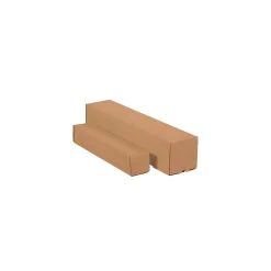 Sale Partners Brand Square Mailing Tubes, 3" x 3" x 18", Kraft, 25/Bundle (M3318K)