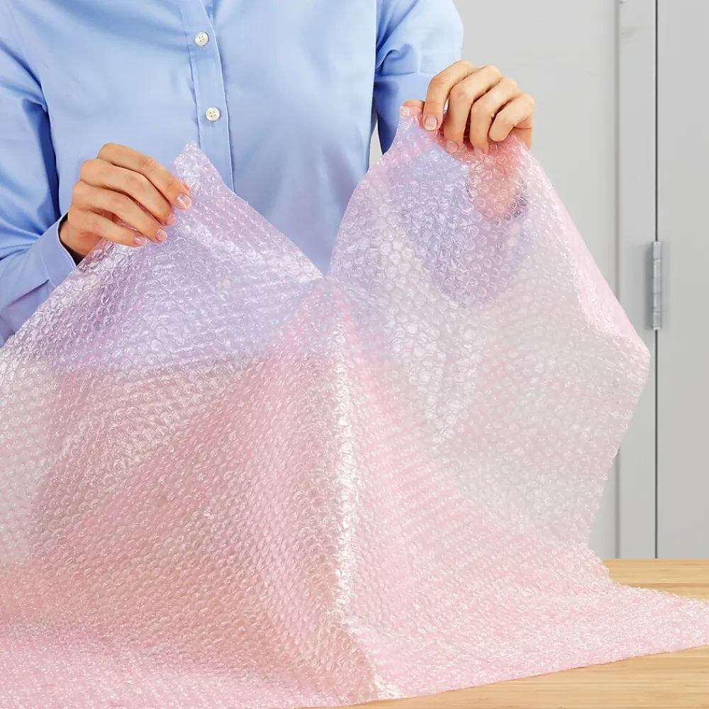 New Staples 3/16" Anti-Static Bubble Roll, 24" x 30', AF23Pink (4069427)
