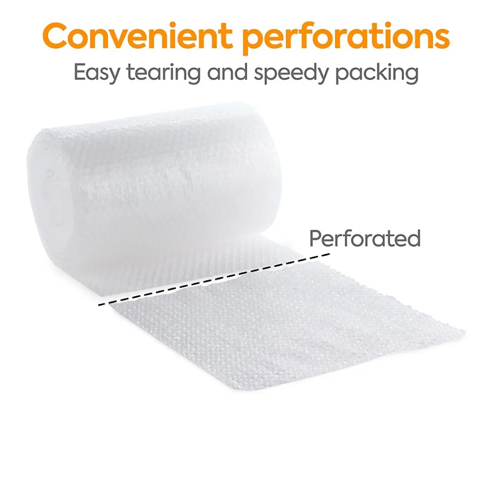 Online Staples 3/16" Bubble Roll, 12" x 25', Clear (4069426)