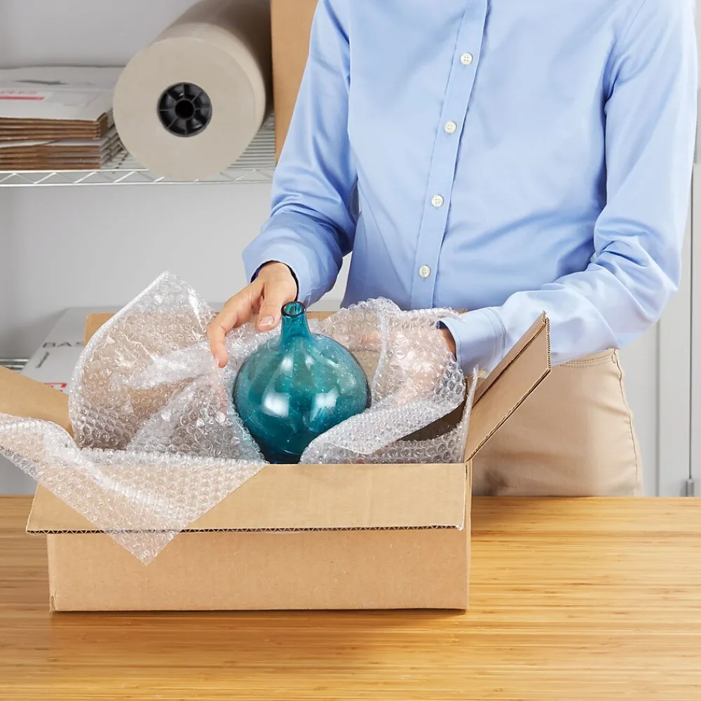 Online Staples 3/16" Bubble Roll, 12" x 25', Clear (4069426)