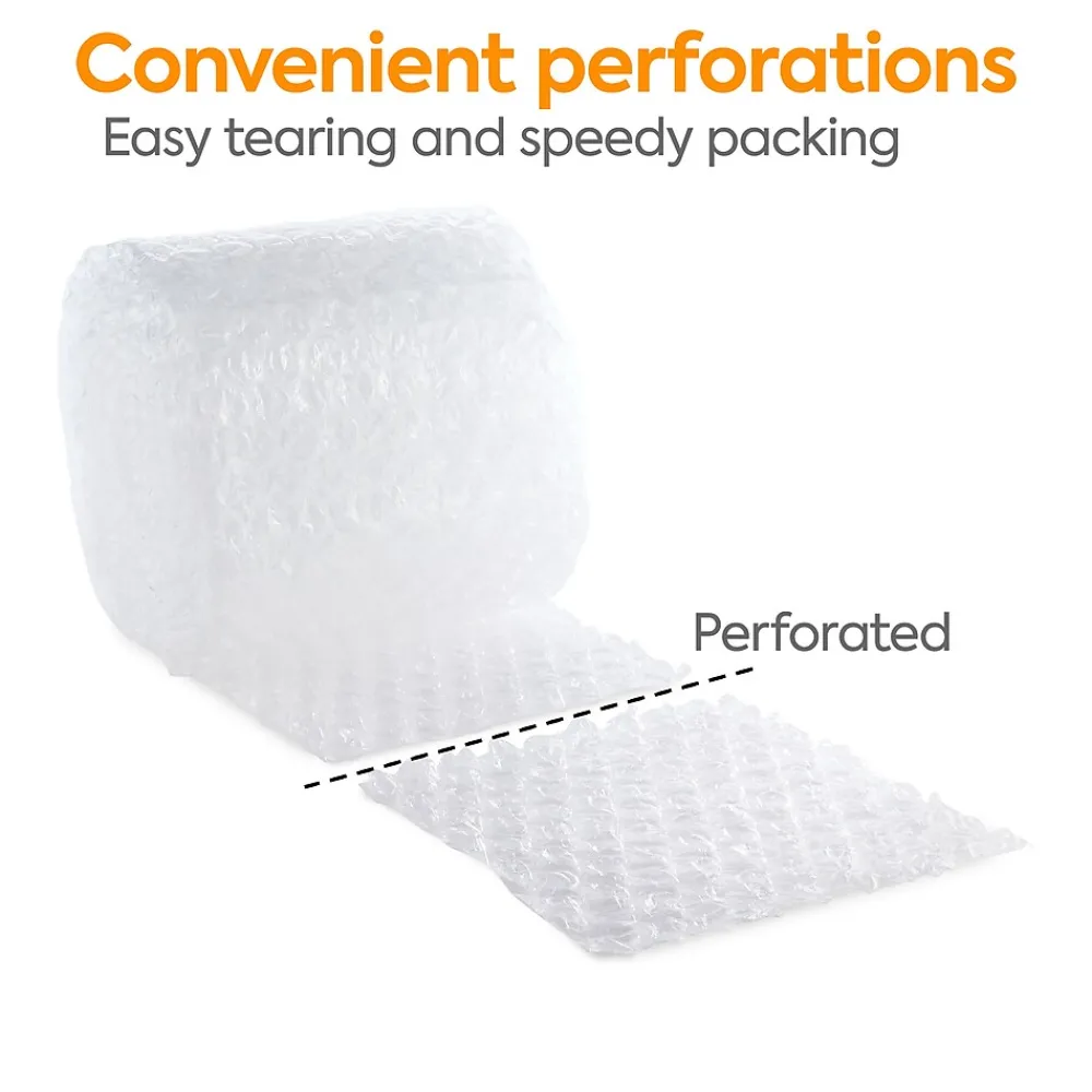 Clearance Staples 1/2" Bubble Roll, 12" x 30', Clear (4069423)