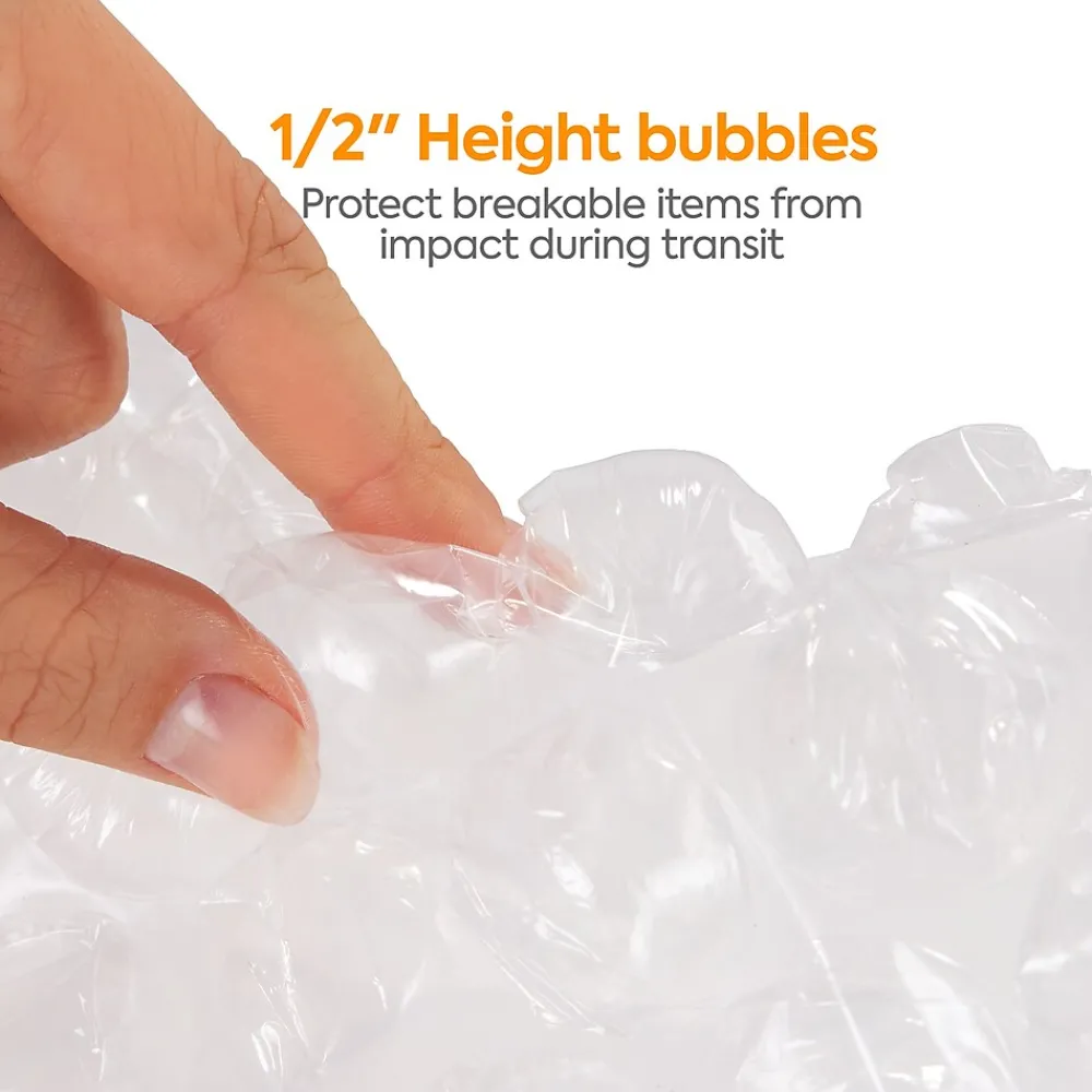 Clearance Staples 1/2" Bubble Roll, 12" x 30', Clear (4069423)
