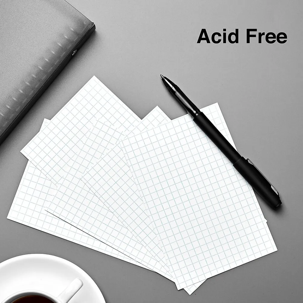 Index Cards*Staples ™ 4" x 6" Index Card, Graph Ruled, White, 100/Pack (TR50997)