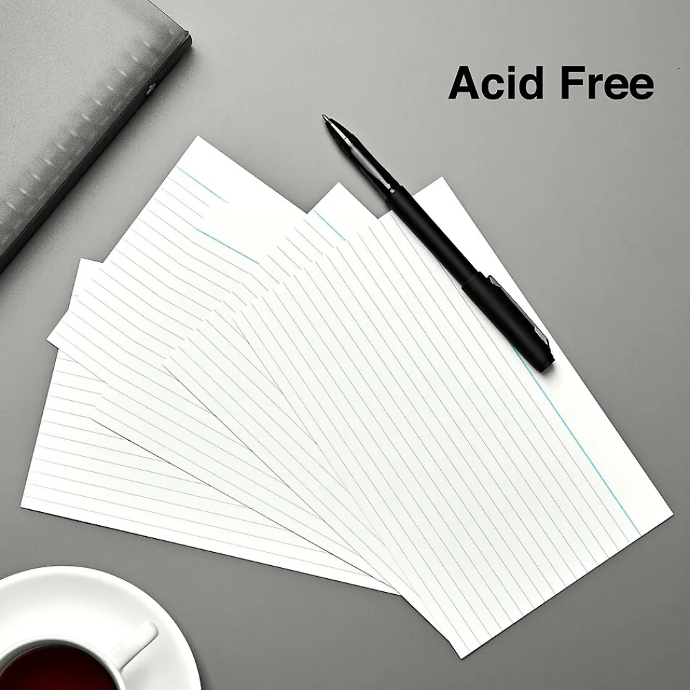 Index Cards*Staples 5" x 8" Index Cards, Lined, White, 500/Pack (TR51006)