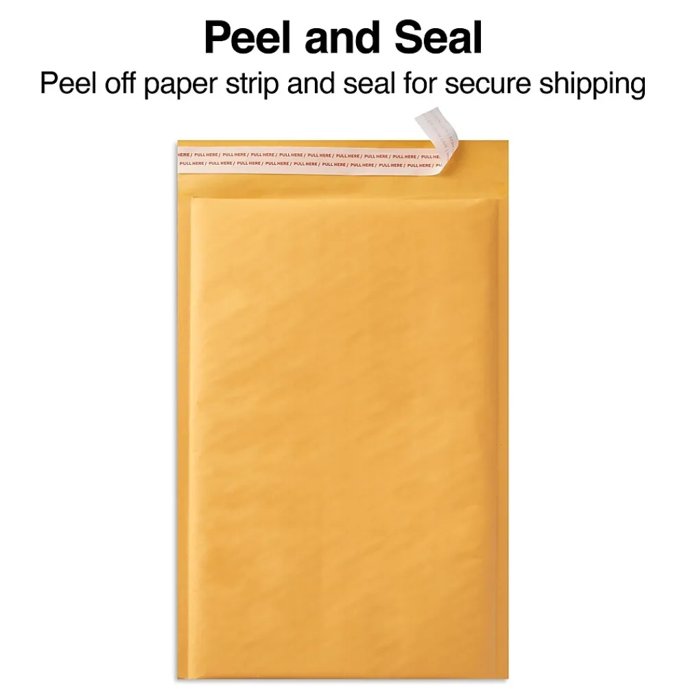 Staples 15" x 19" Self-Sealing Bubble Mailer, #7, Kraft, 50/Carton (ST56596)