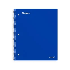 Subject Notebooks|Staples Accel 1-Subject Notebooks, 8.5" x 11", Graph Ruled, 100 Sheets (ST25855D)