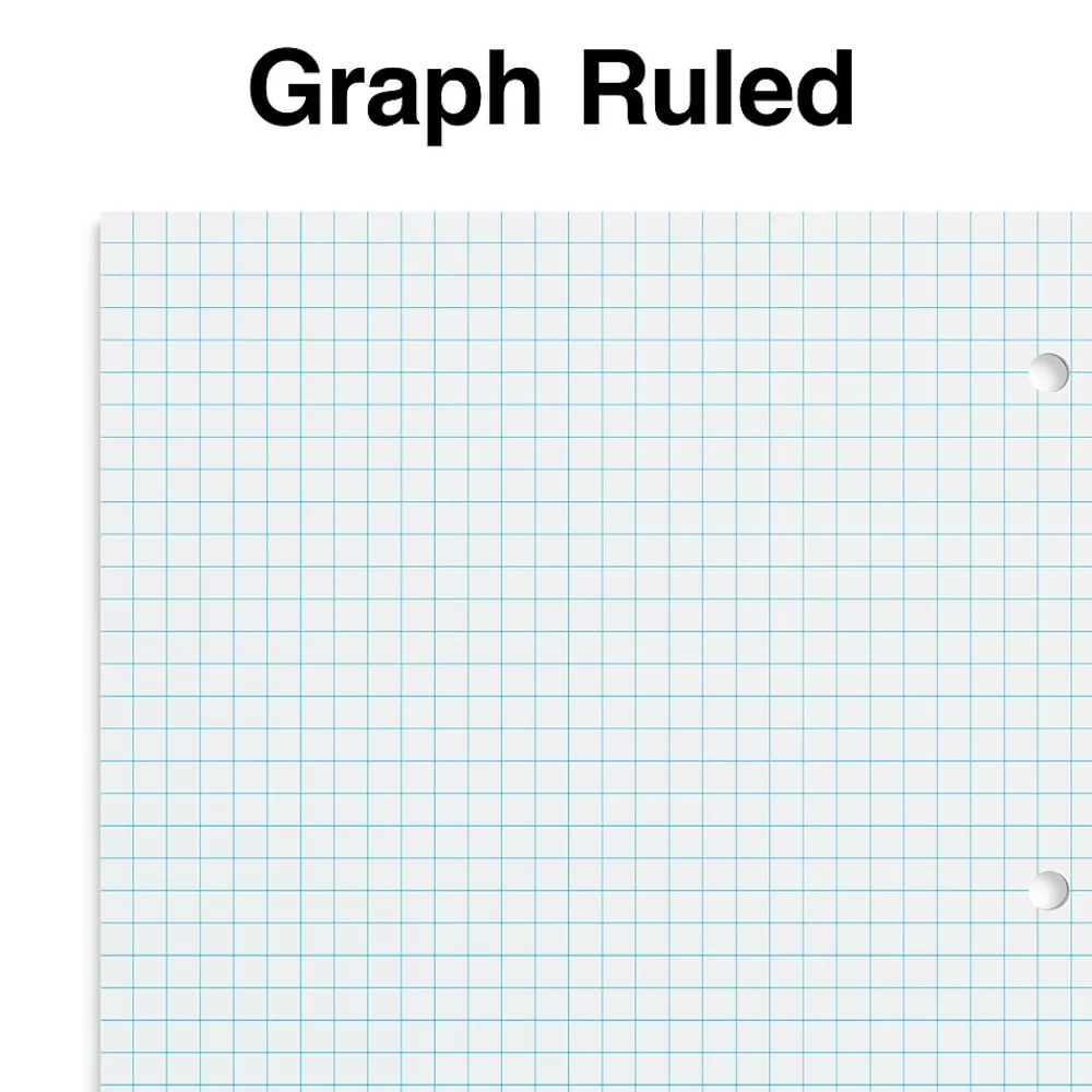 Subject Notebooks|Staples Accel 1-Subject Subject Notebook, 8-1/2" x 11", Graph Ruled, Assorted, 12/Pack (25855CT)