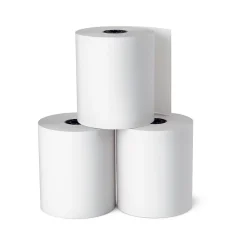 Pos Paper*Staples Bond Paper Rolls, 1-Ply, 3" x 128', 10/Pack (18211-CC)