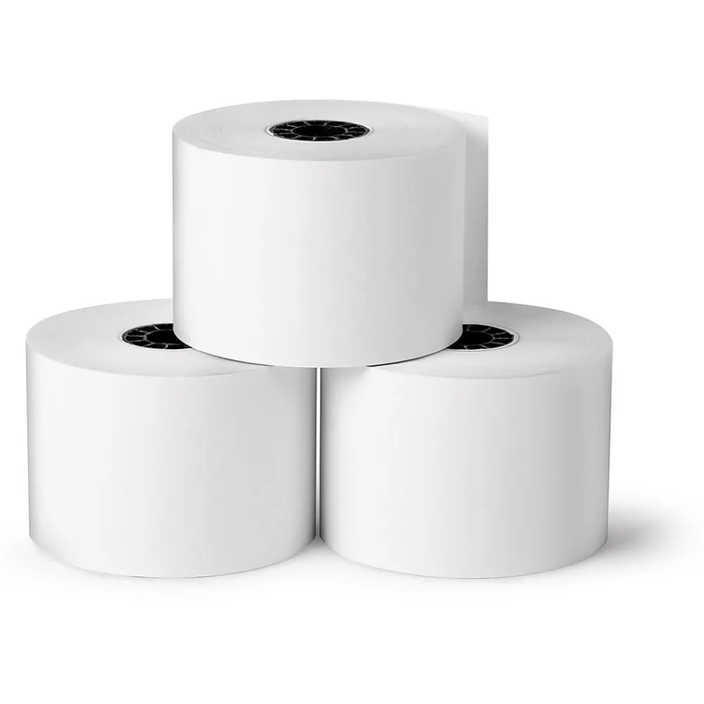 Pos Paper*Staples Bond Paper Rolls, 1-Ply, 2 1/4" x 200', 5 Rolls/Pack (17583)