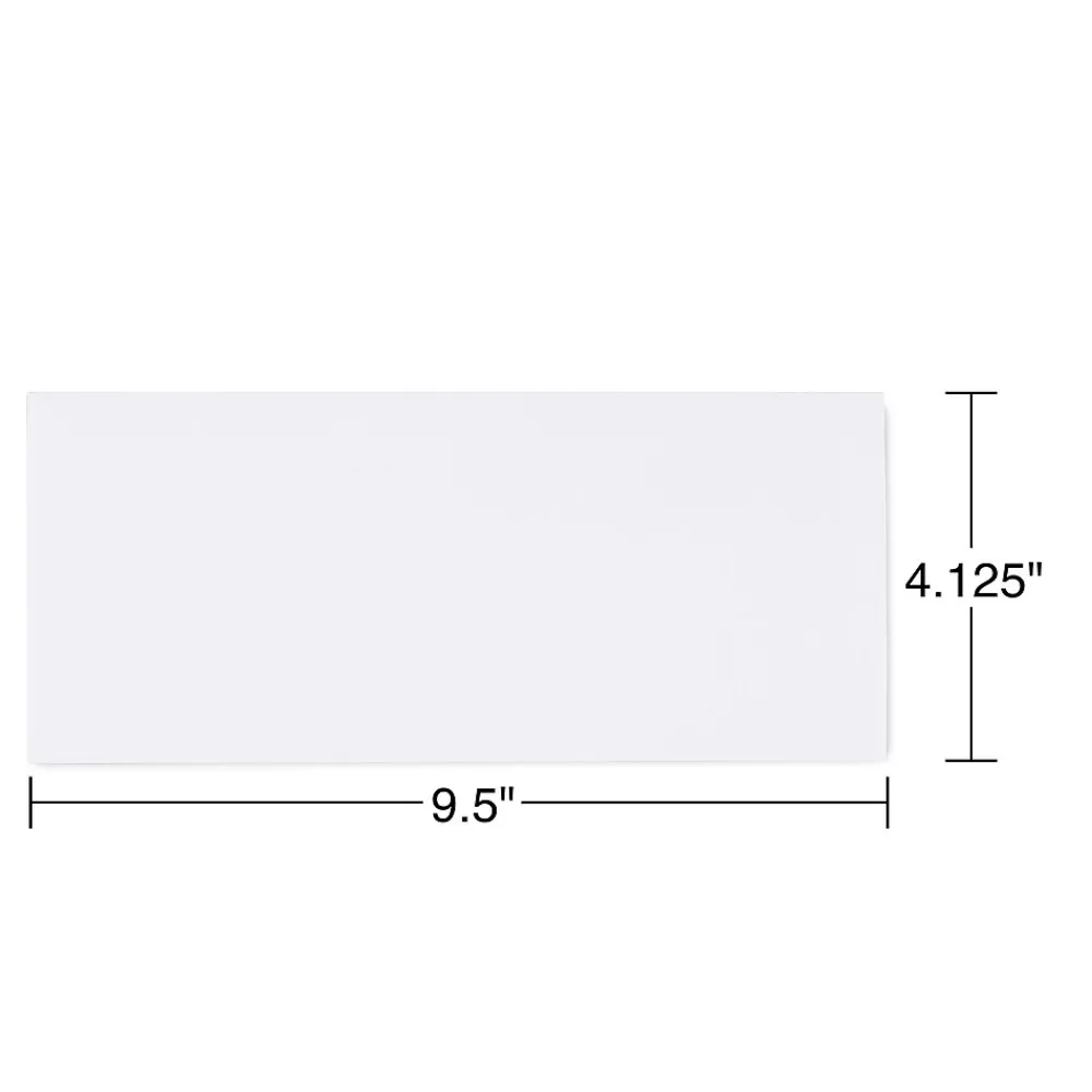 New Staples Brand Self Seal #10 Business Envelopes, 4 1/8" x 9 1/2", White, 500/Box (570240/99294)