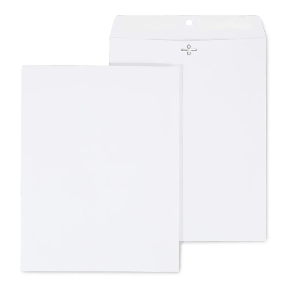 Staples Clasp & Gummed Catalog Envelopes, 10"L x 13"H, Bright White, 100/Box (570231N)