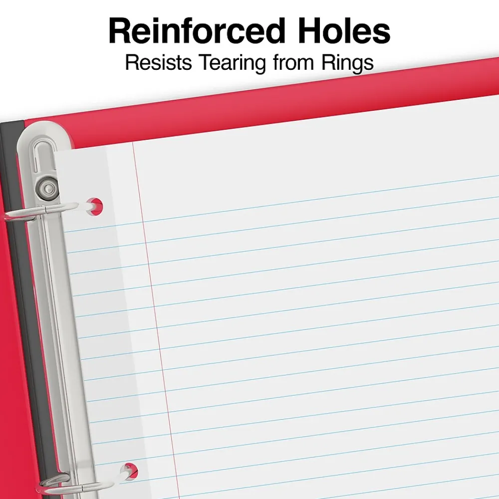 Filler Paper|Staples College Ruled Filler Paper, 8.5" x 11", 100 Sheets/Pack, 12 Packs/Carton (TR16183)