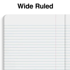 Composition Notebooks|Staples ™ Composition Notebook, 7.5" x 9.75", Wide Ruled, 80 Sheets, Blue/White, 24 Notebooks/Carton (55ST063CT)
