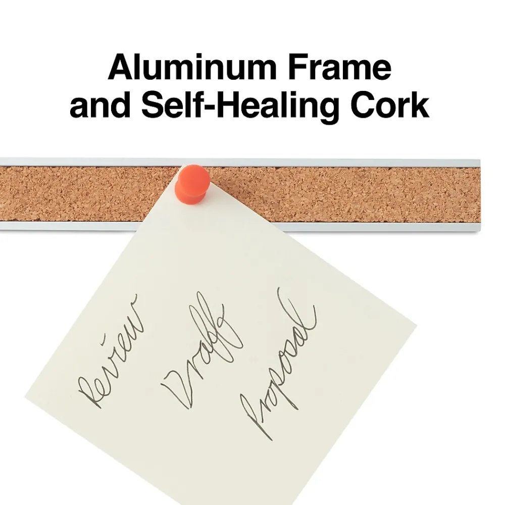 Bulletin*Staples ® Cork Bar, Aluminum Frame, 36" (2005)